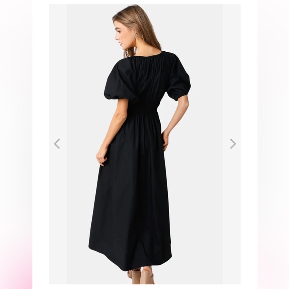 Black Maxi Sundress with Pockets - Picture 8 of 8